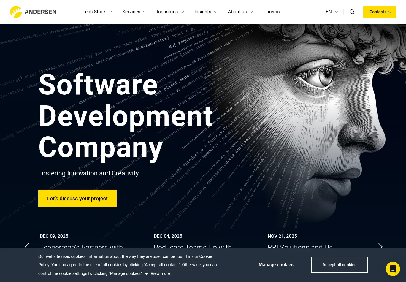 andersenlab.com before consent screenshot