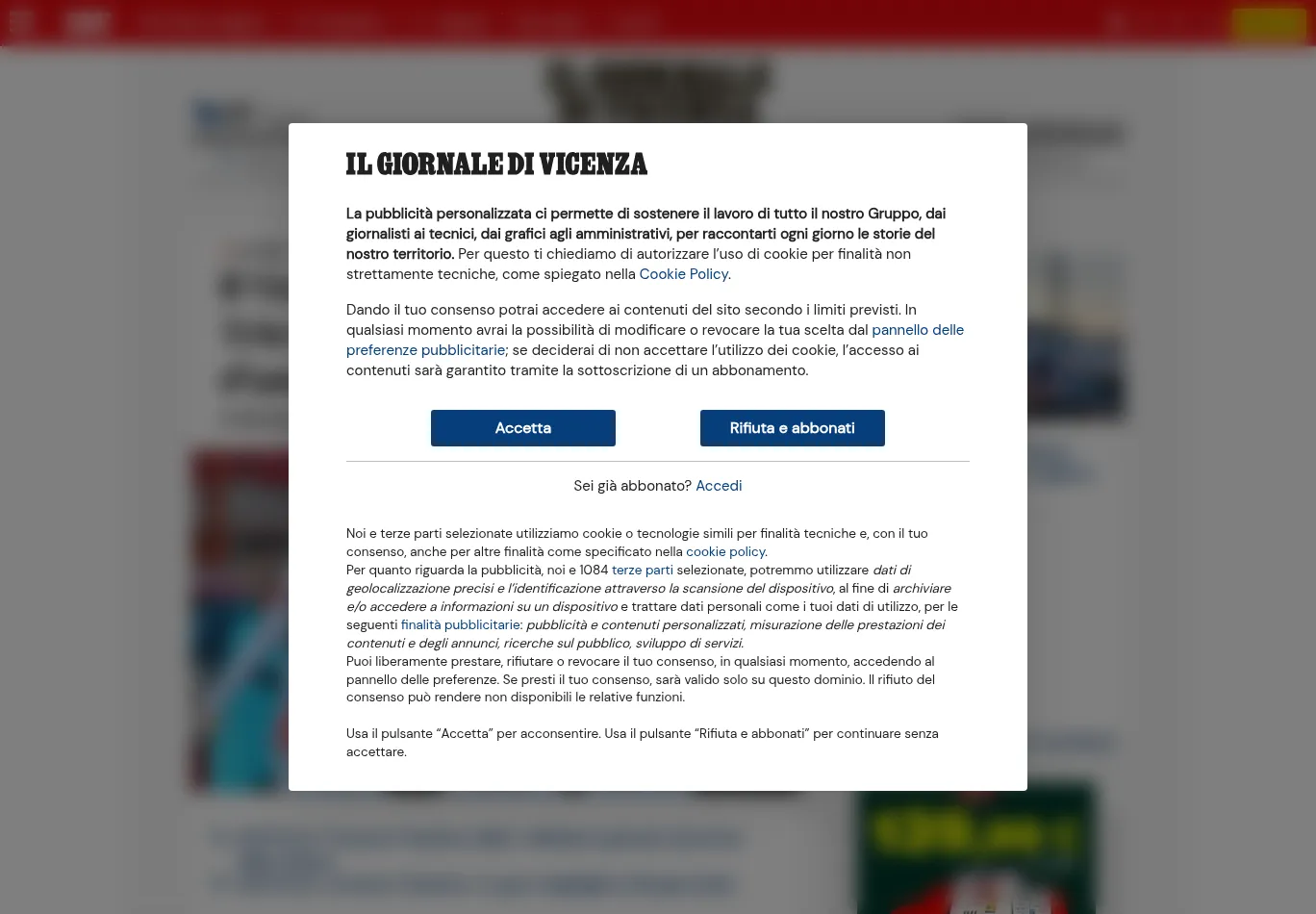 ilgiornaledivicenza.it before consent screenshot