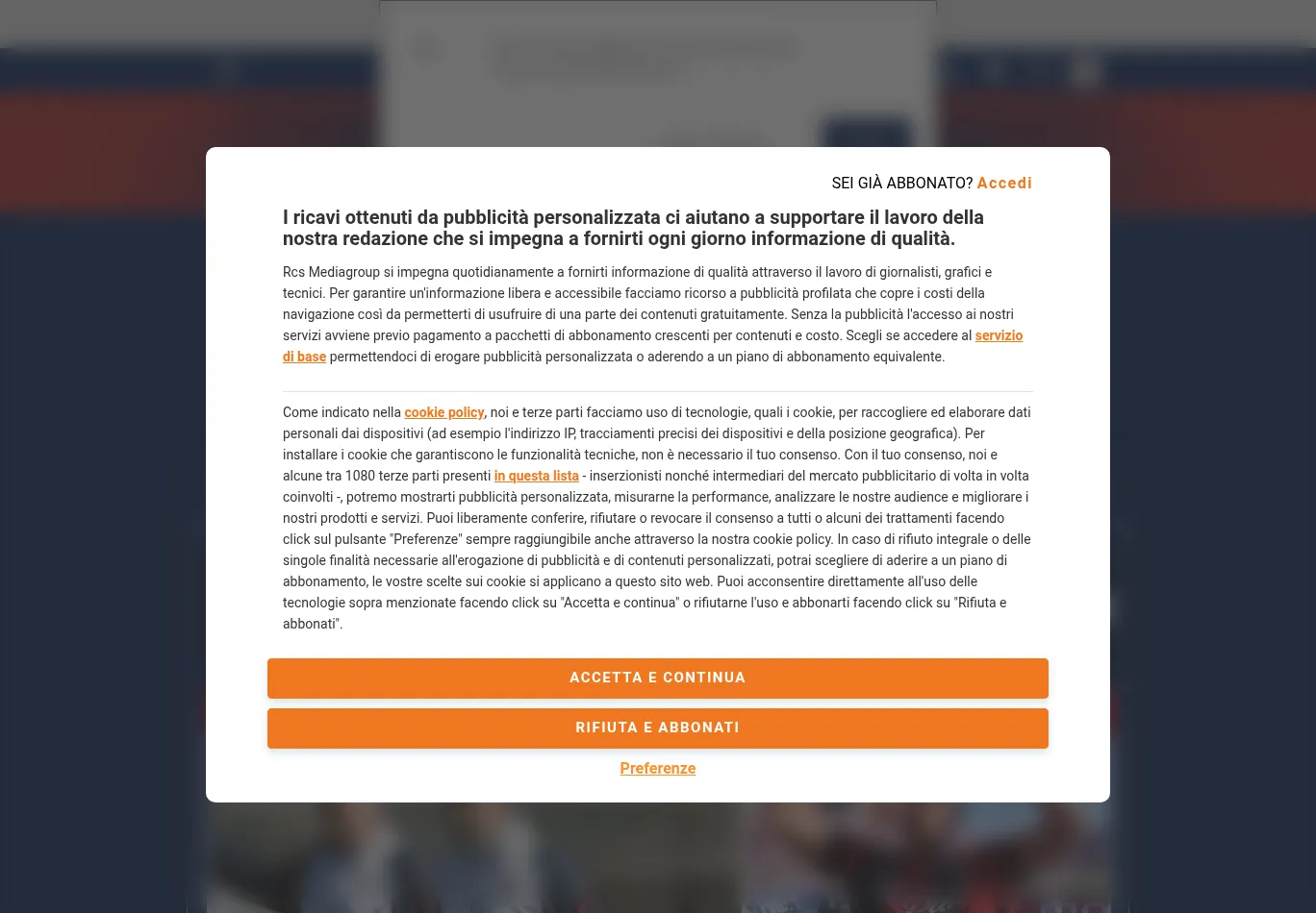 tuttobolognaweb.it before consent screenshot