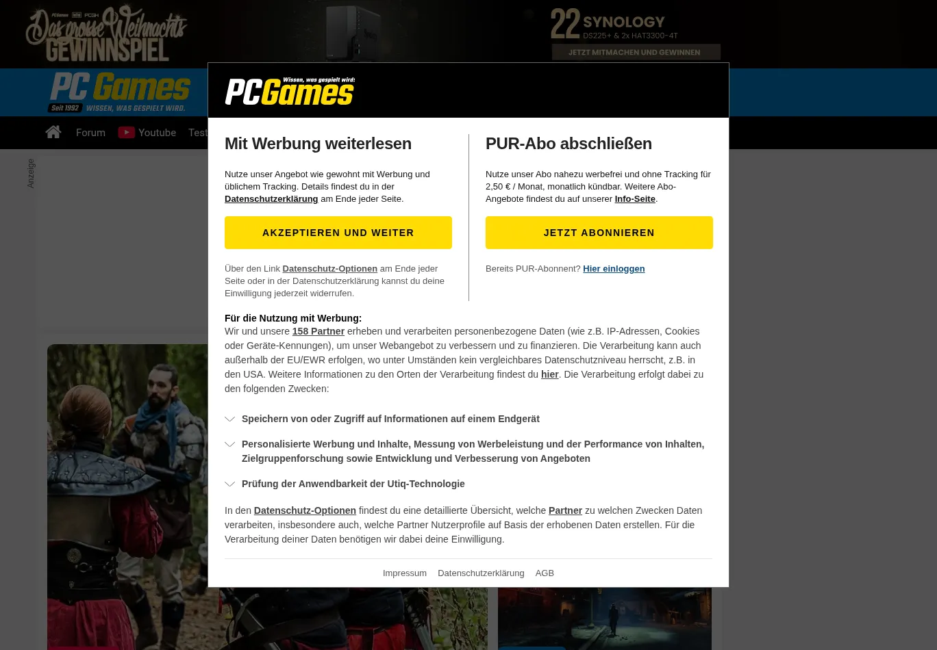 pcgames.de before consent screenshot