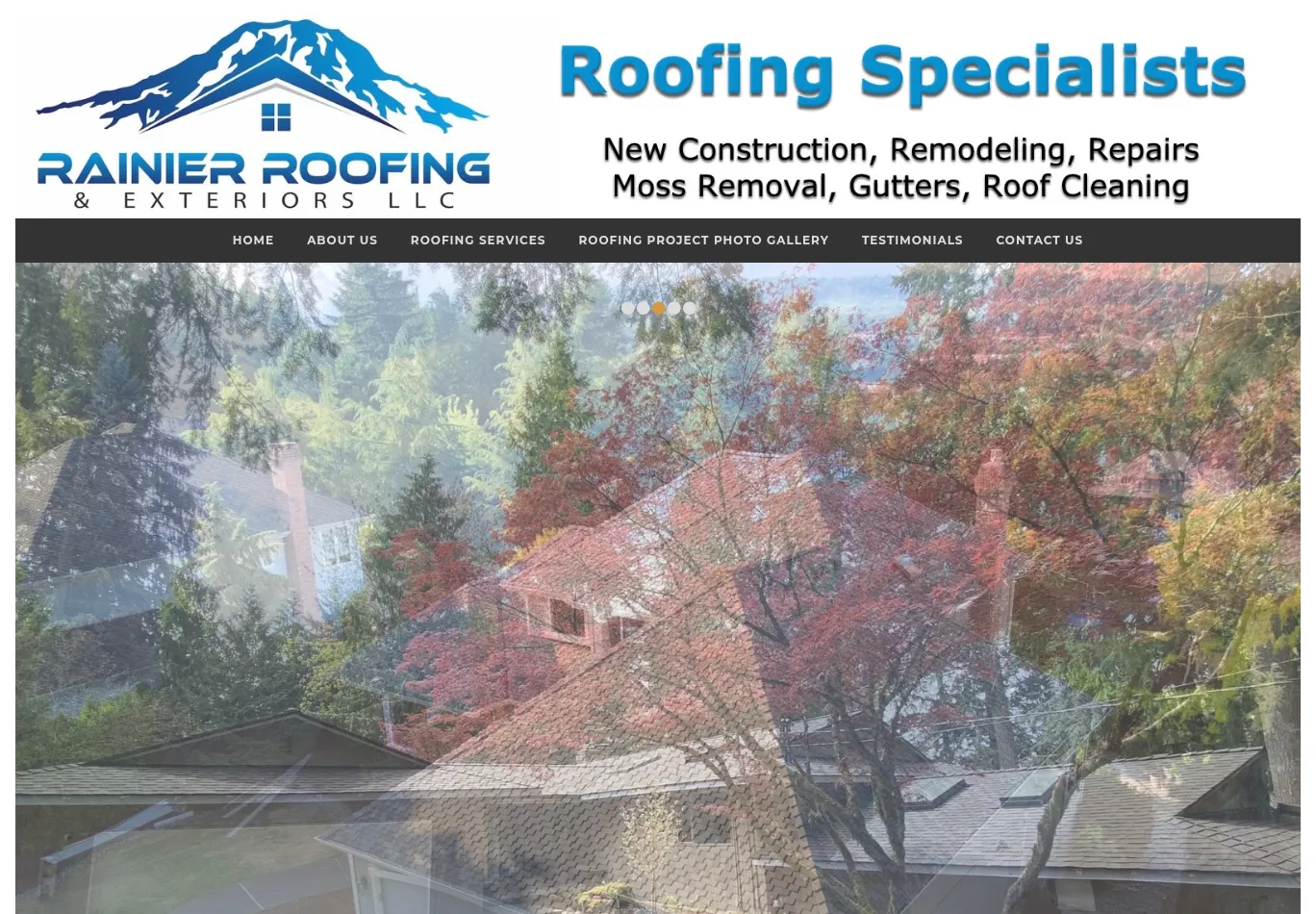 rainierroofingexteriors.com screenshot