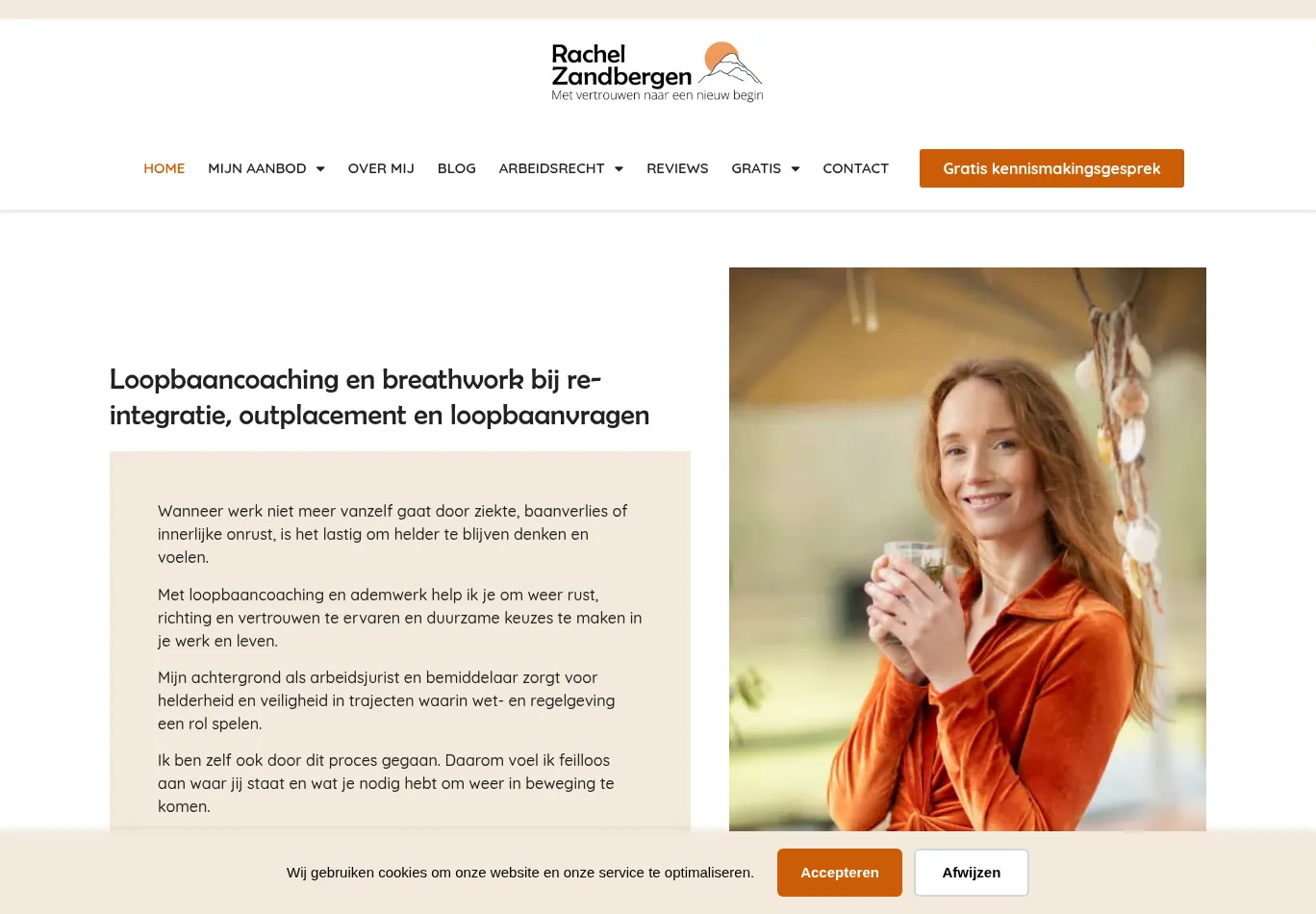 rachelzandbergen.nl before consent screenshot