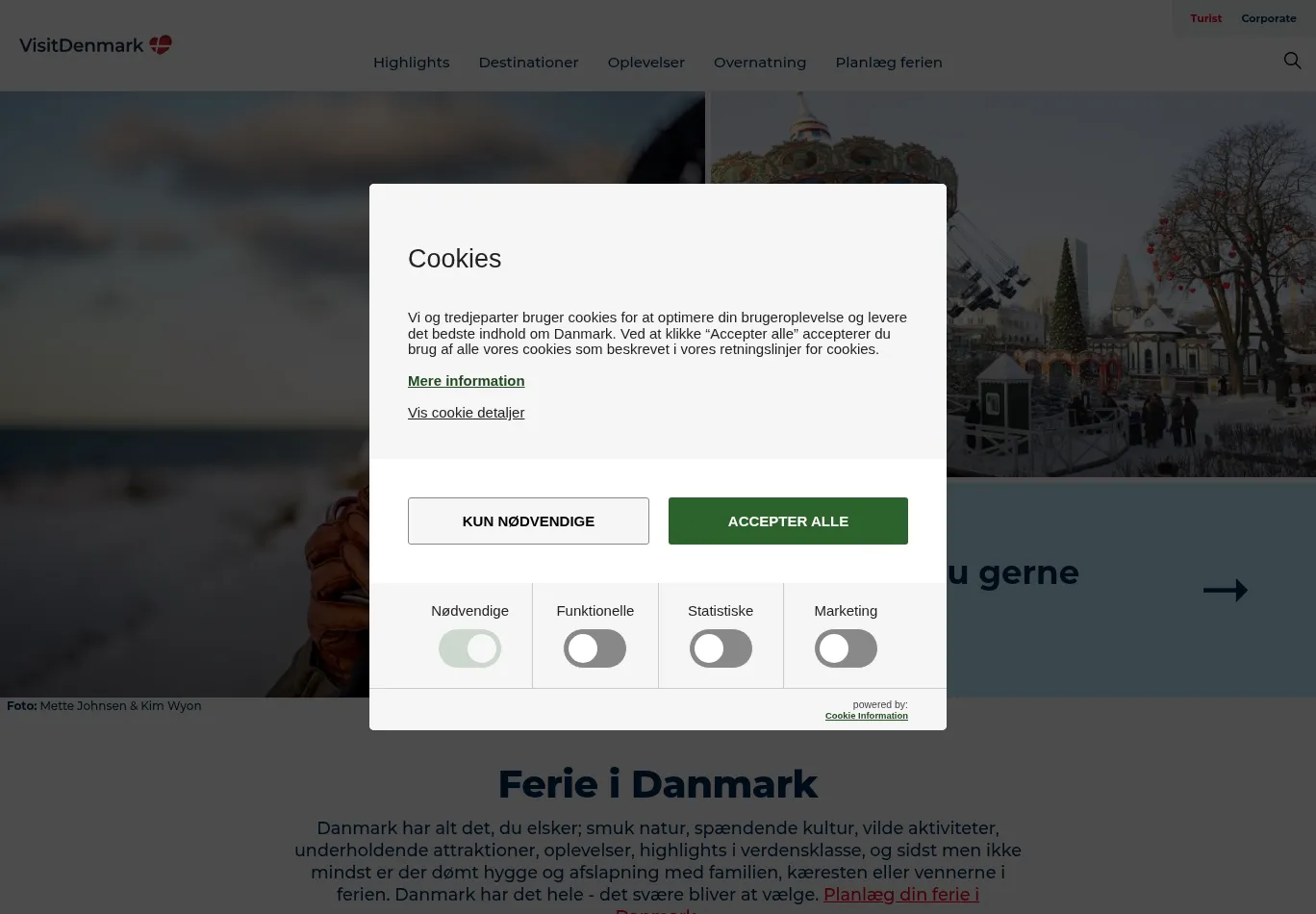 visitdenmark.dk before consent screenshot