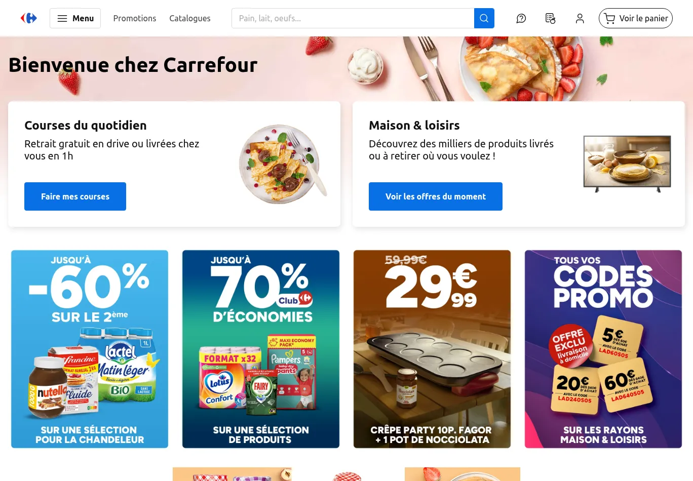 carrefour.fr necessary only consent screenshot