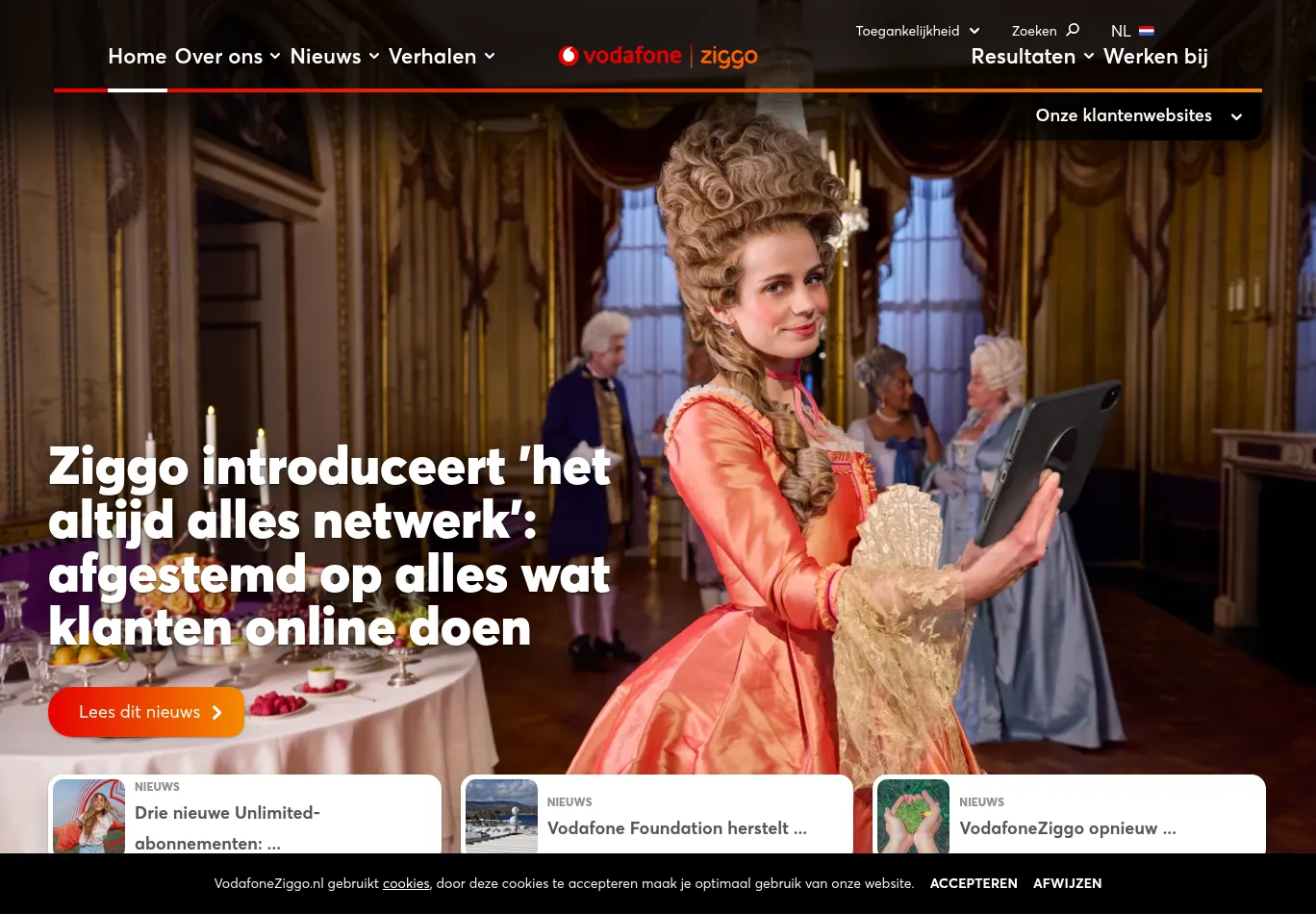 vodafoneziggo.nl before consent screenshot
