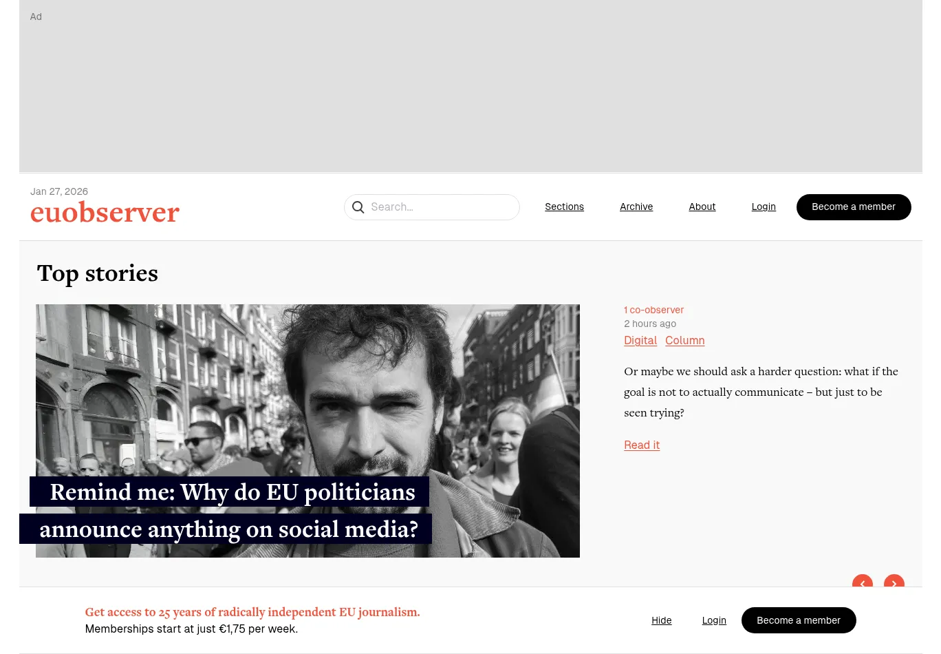 euobserver.com screenshot