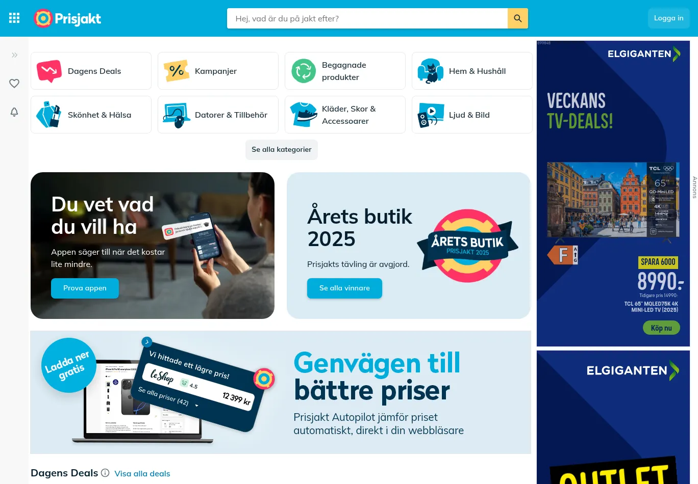 prisjakt.nu screenshot