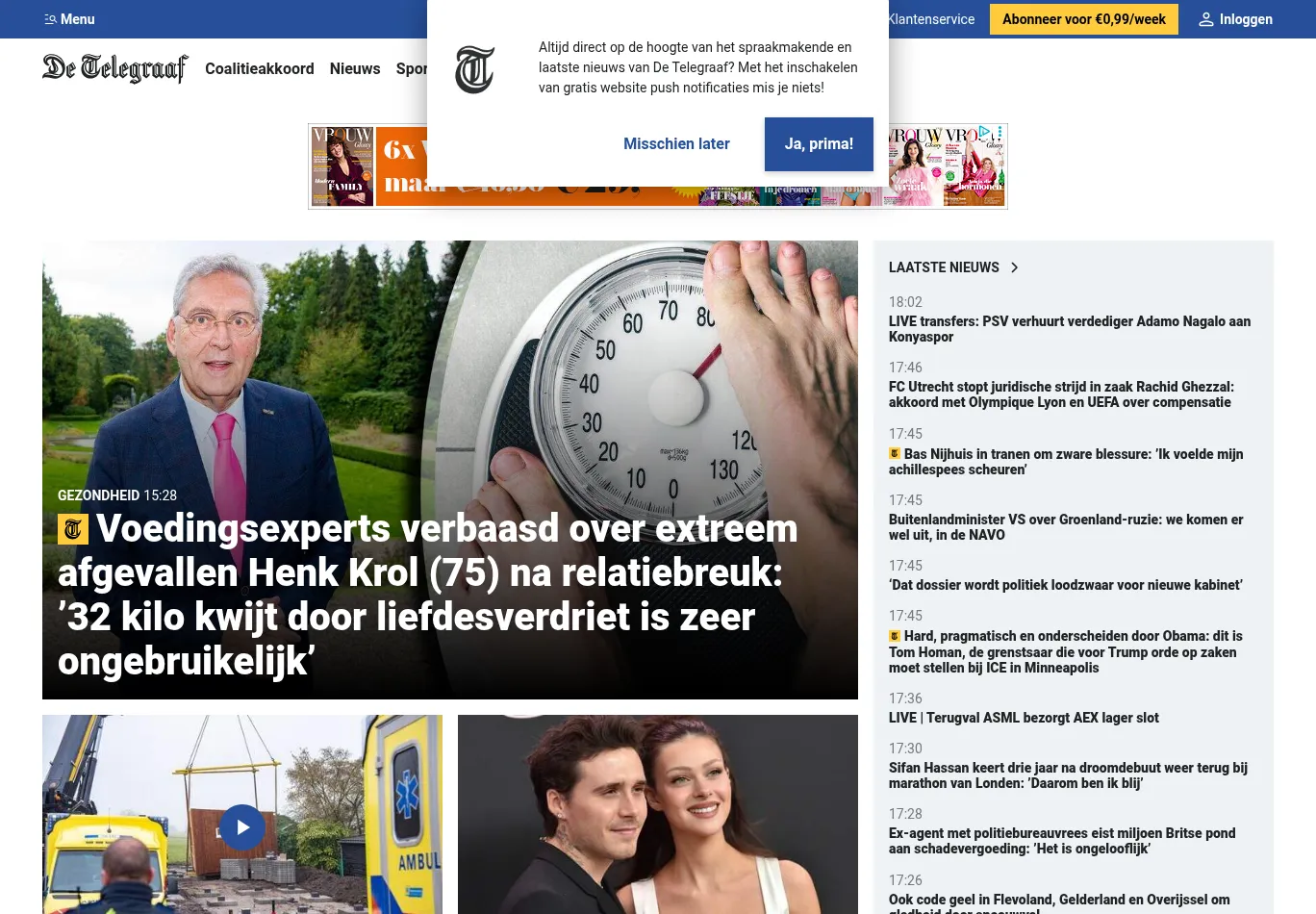 telegraaf.nl screenshot