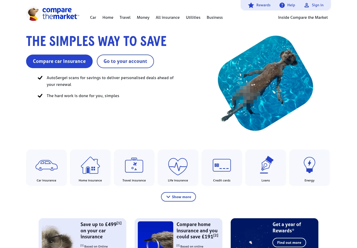 comparethemarket.com screenshot