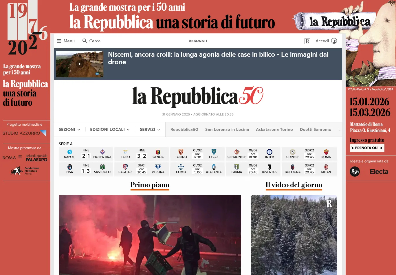 repubblica.it screenshot