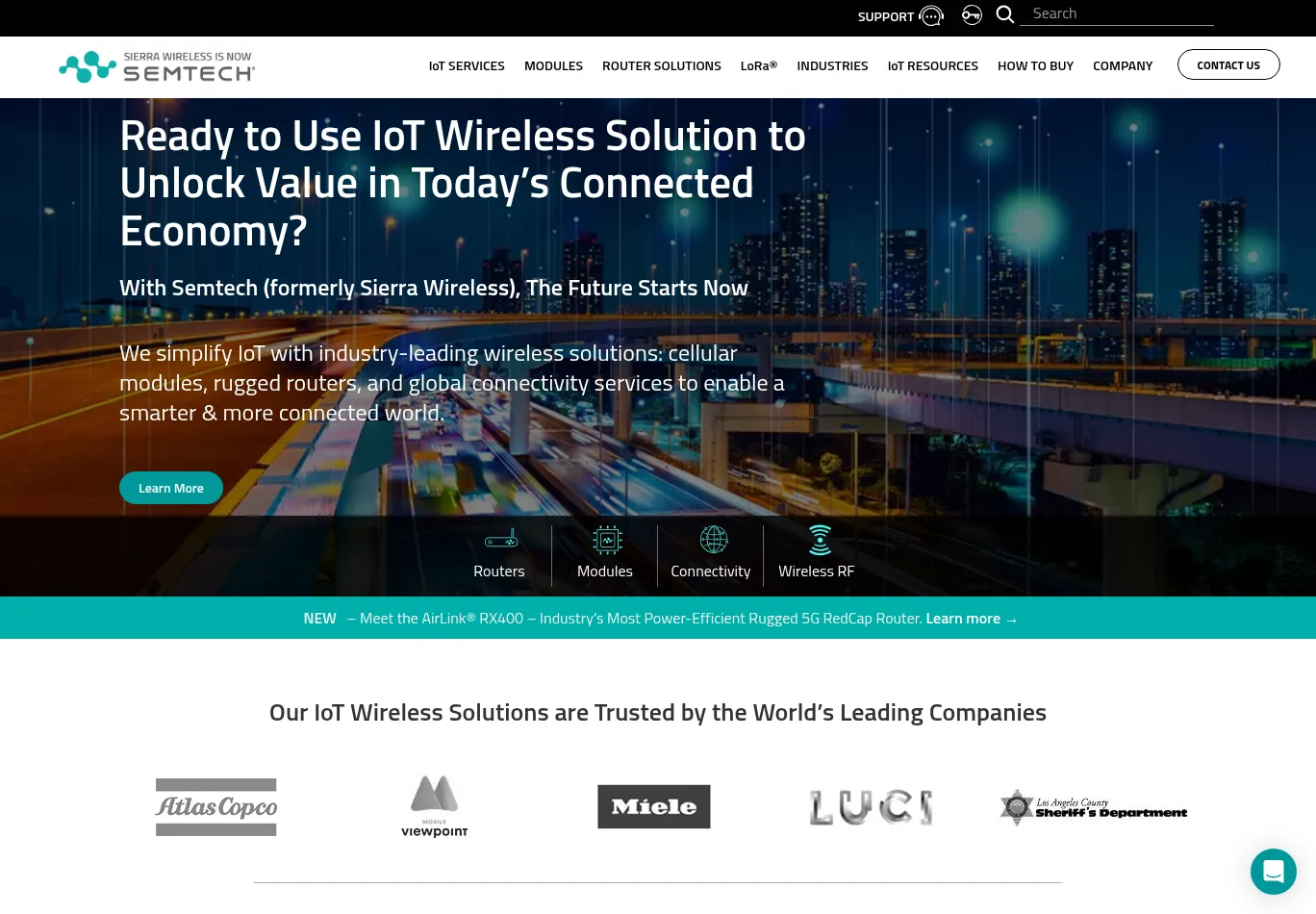 sierrawireless.com screenshot