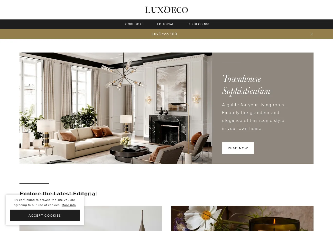 luxdeco.com before consent screenshot