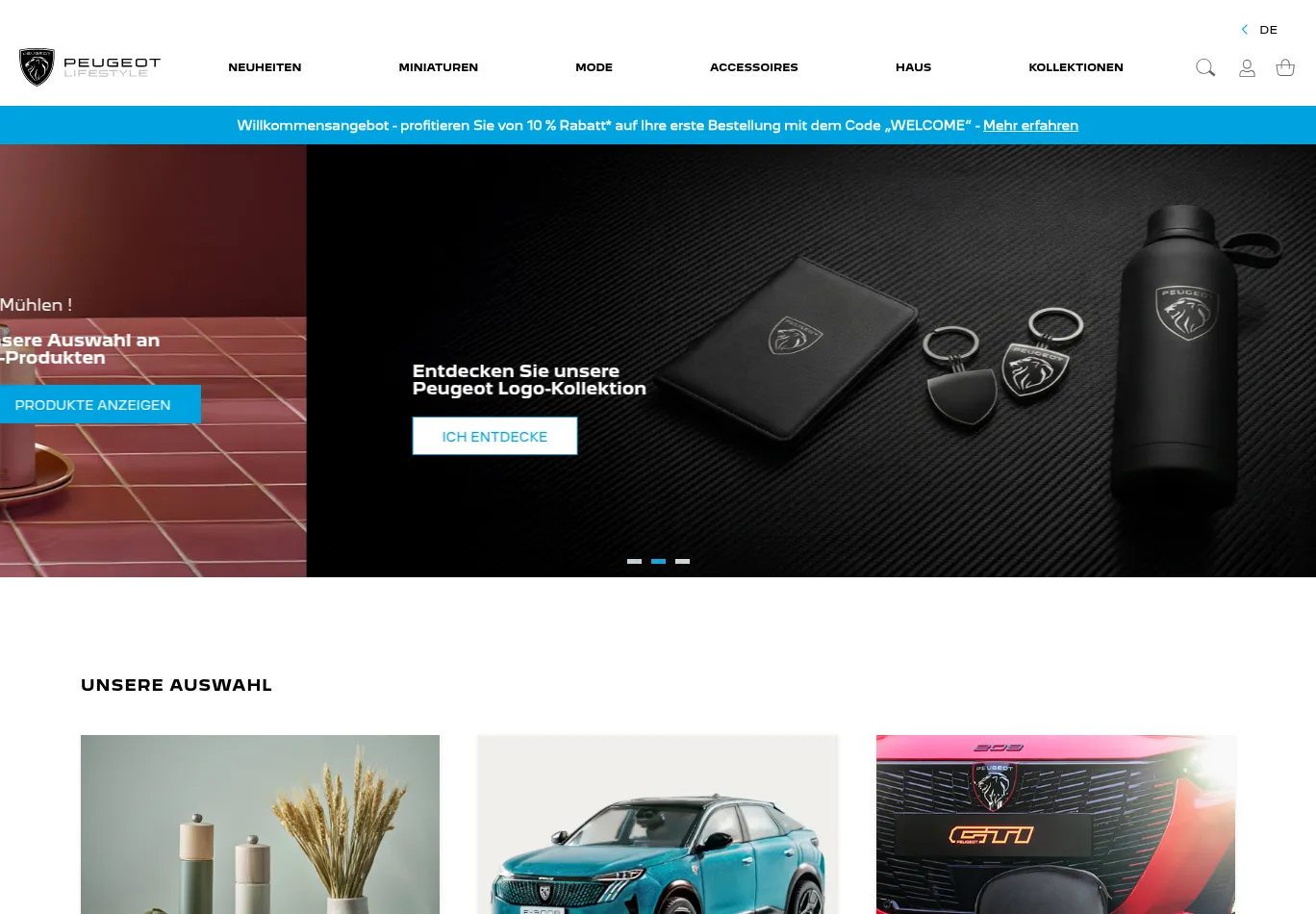 boutique.peugeot.de screenshot