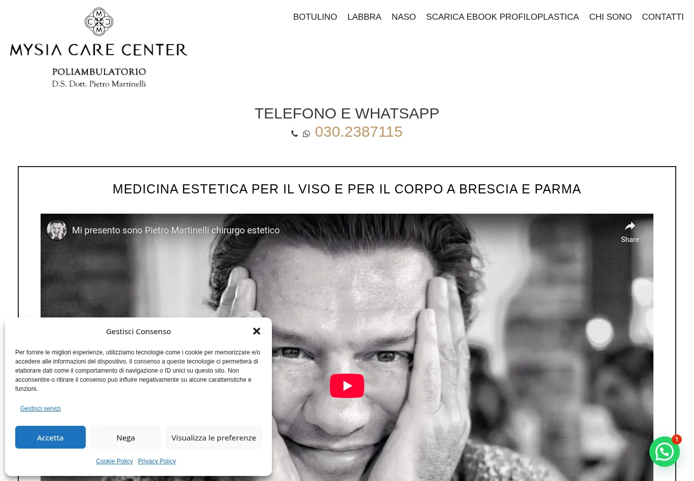 pietromartinelli.it before consent screenshot