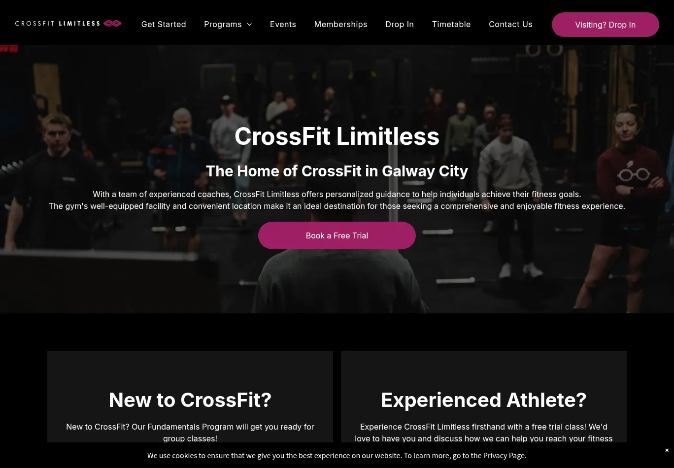 crossfitlimitless.ie screenshot