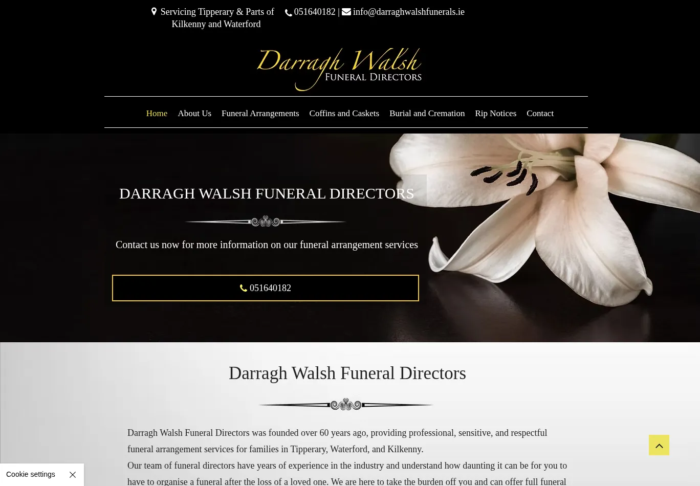 darraghwalshfunerals.ie screenshot