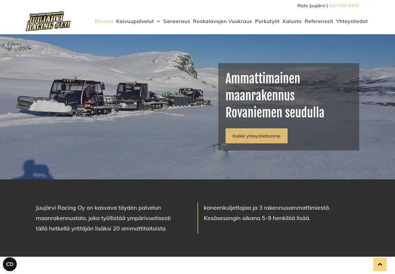 maanrakennusrovaniemi.fi screenshot