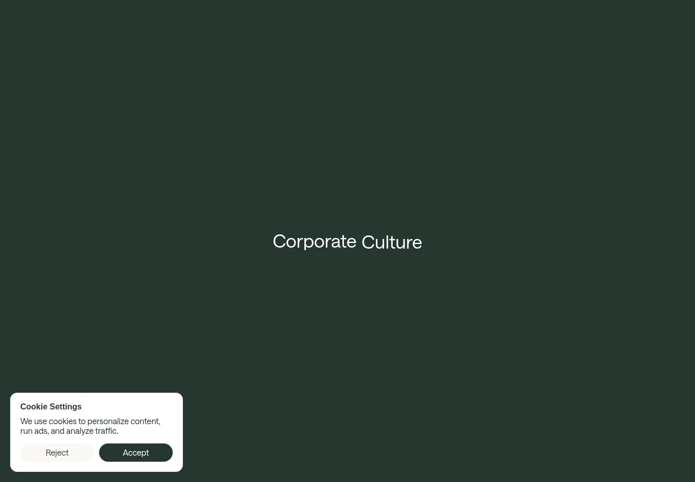 corporateculture.ch before consent screenshot