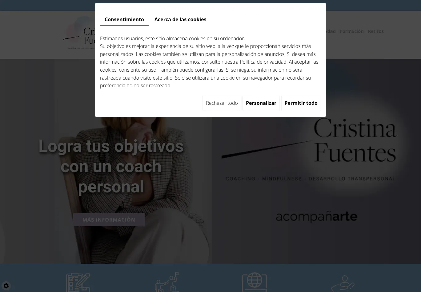 cristina-fuentes.es before consent screenshot