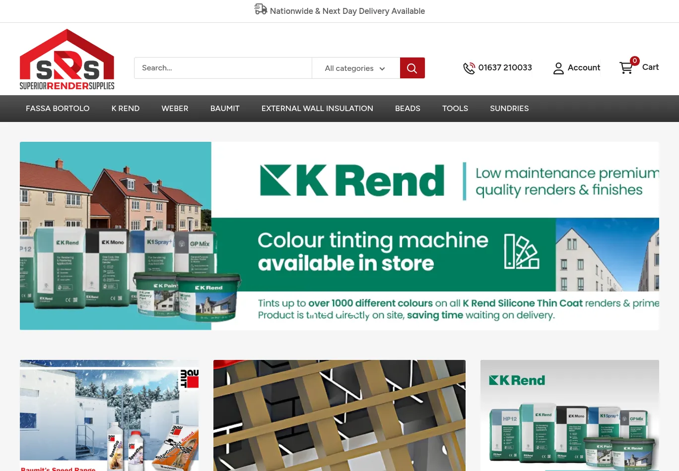 superiorrendersupplies.co.uk screenshot