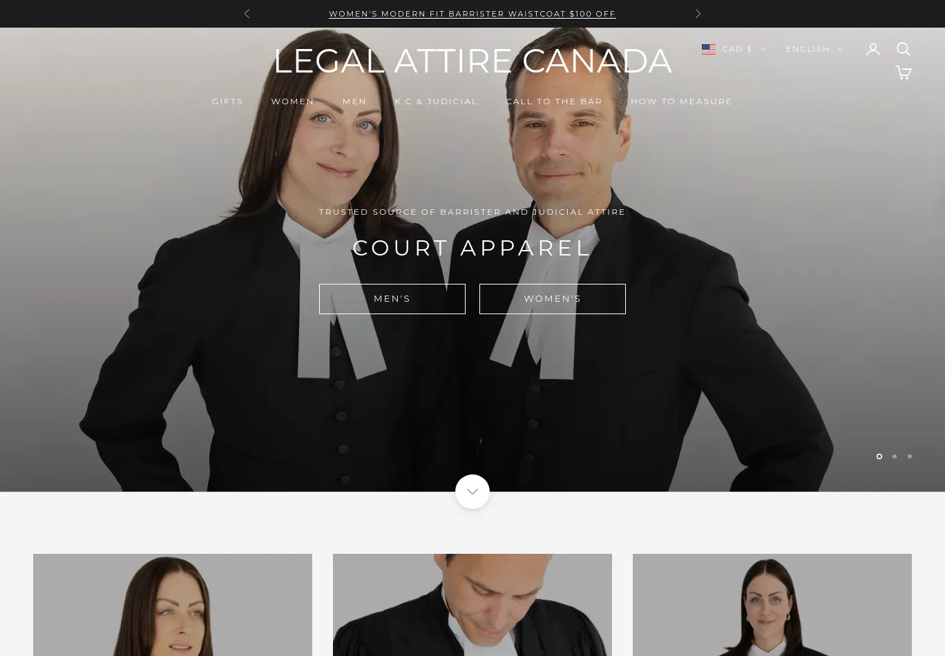 legalattire.ca screenshot
