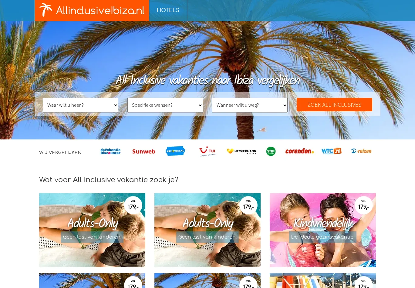 allinclusiveibiza.nl screenshot
