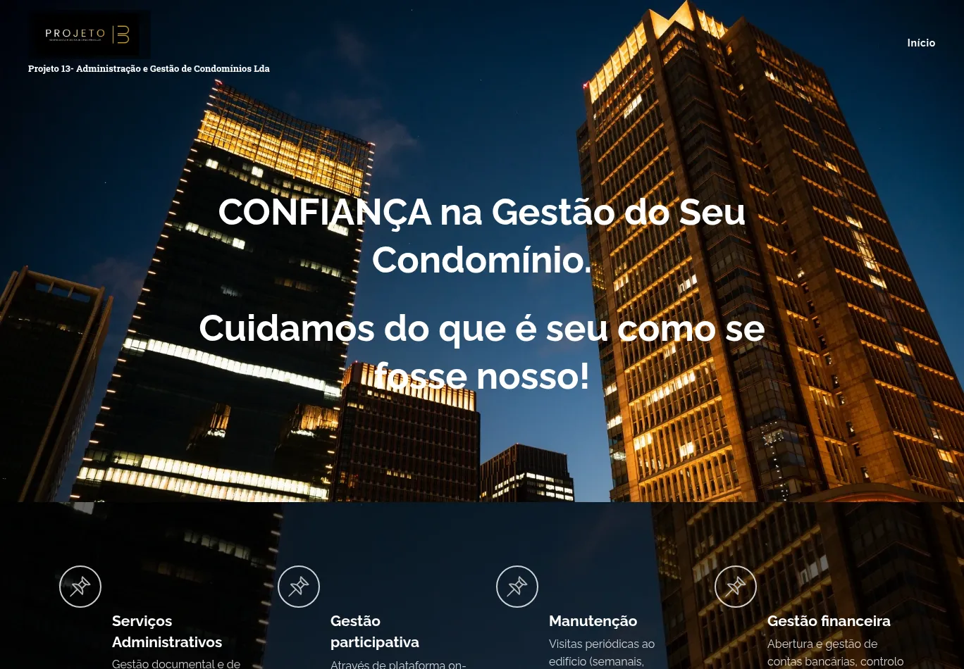 projeto13.pt necessary only consent screenshot