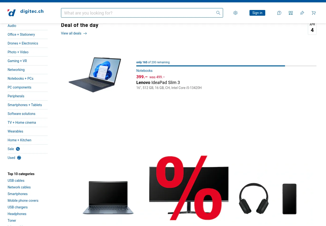 digitec.ch screenshot