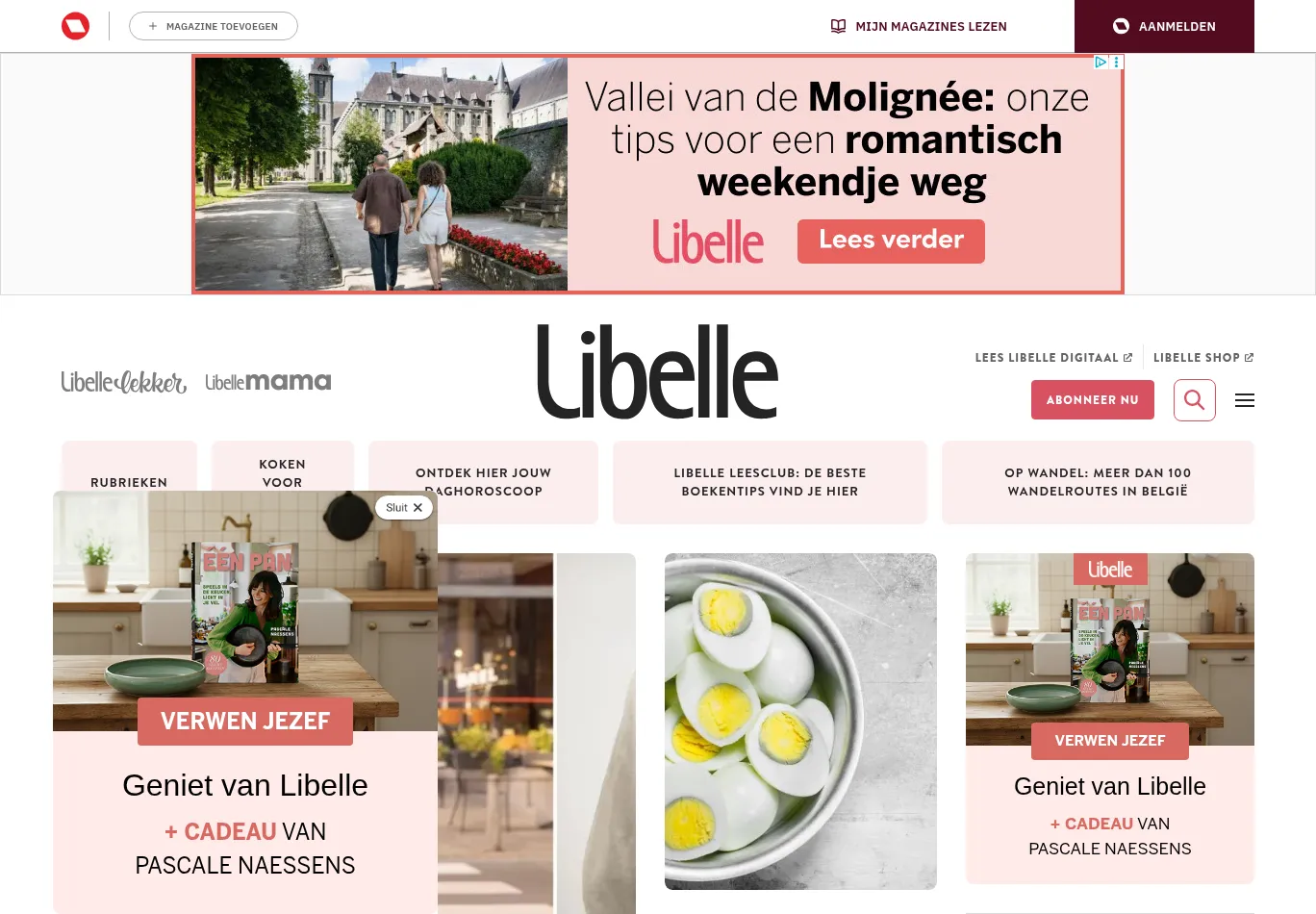 libelle.be necessary only consent screenshot