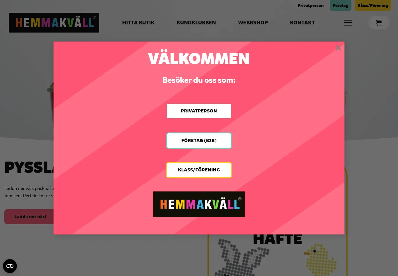 hemmakvall.se necessary only consent screenshot