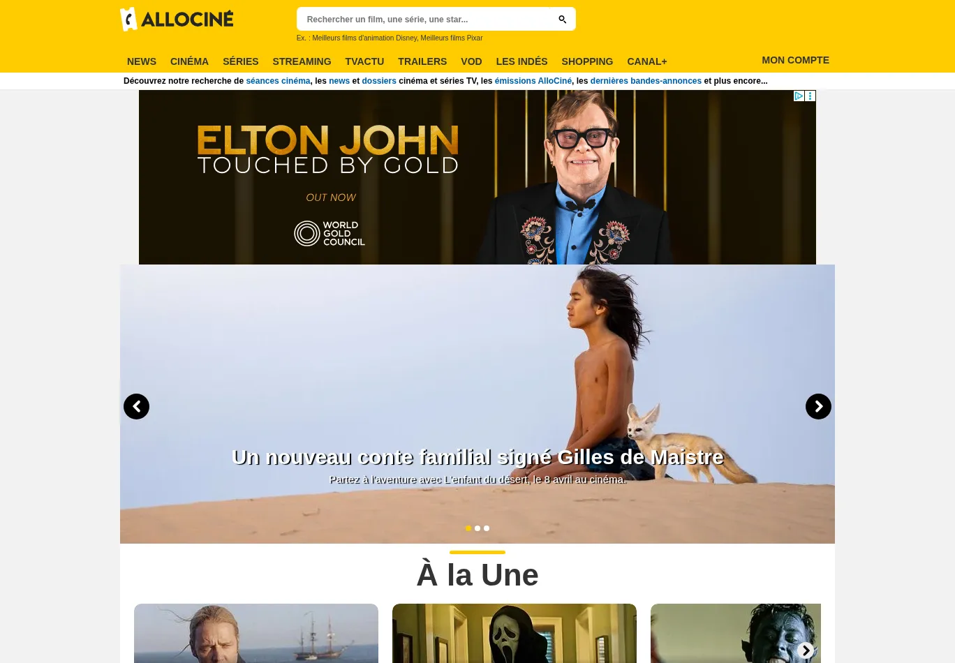 allocine.fr screenshot