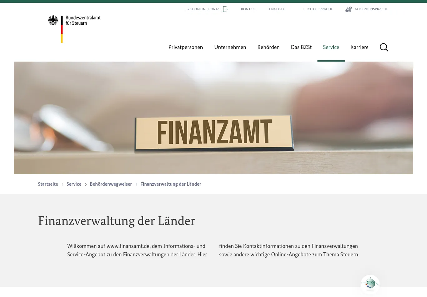 finanzamt.de screenshot
