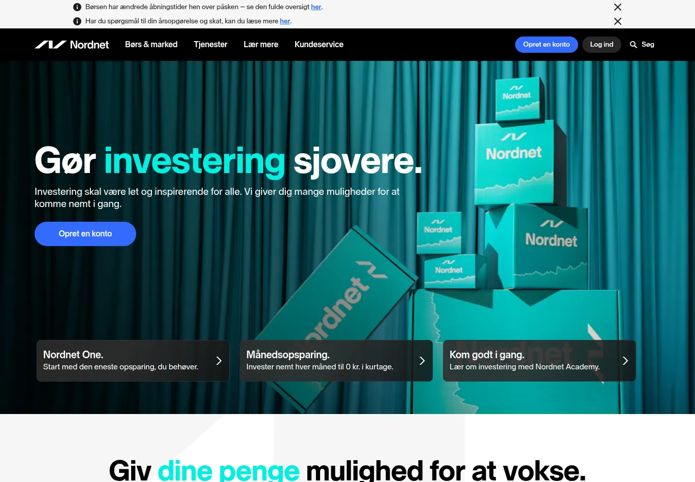 nordnet.dk necessary only consent screenshot