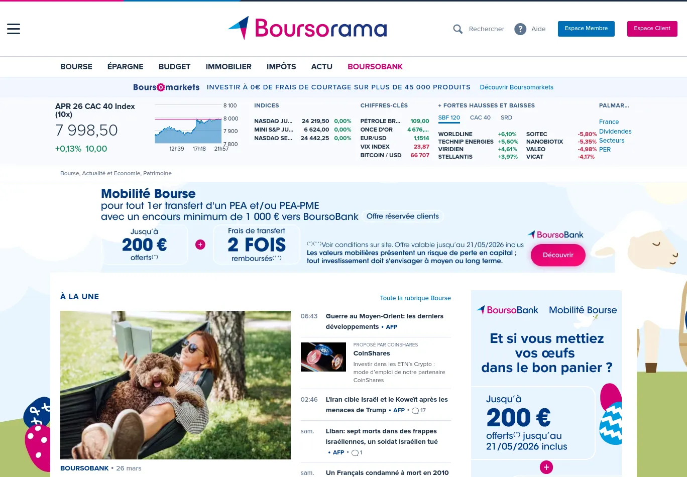 boursorama.com screenshot