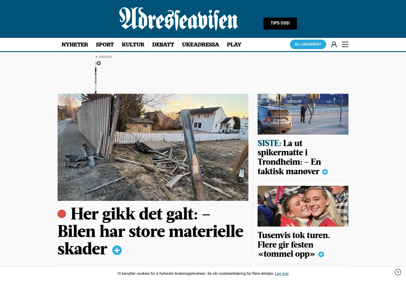 adressa.no screenshot