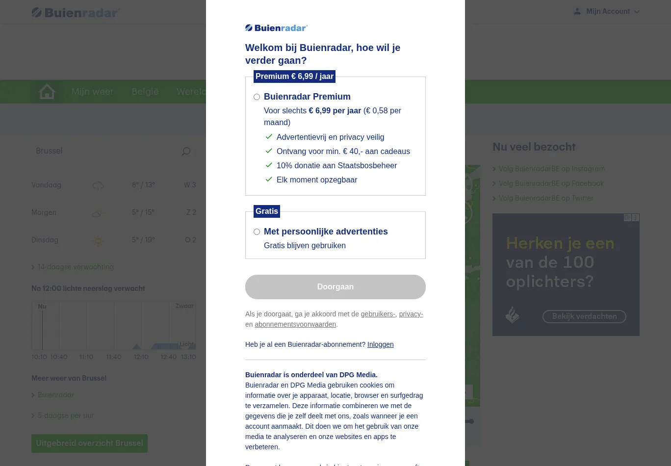 buienradar.be screenshot