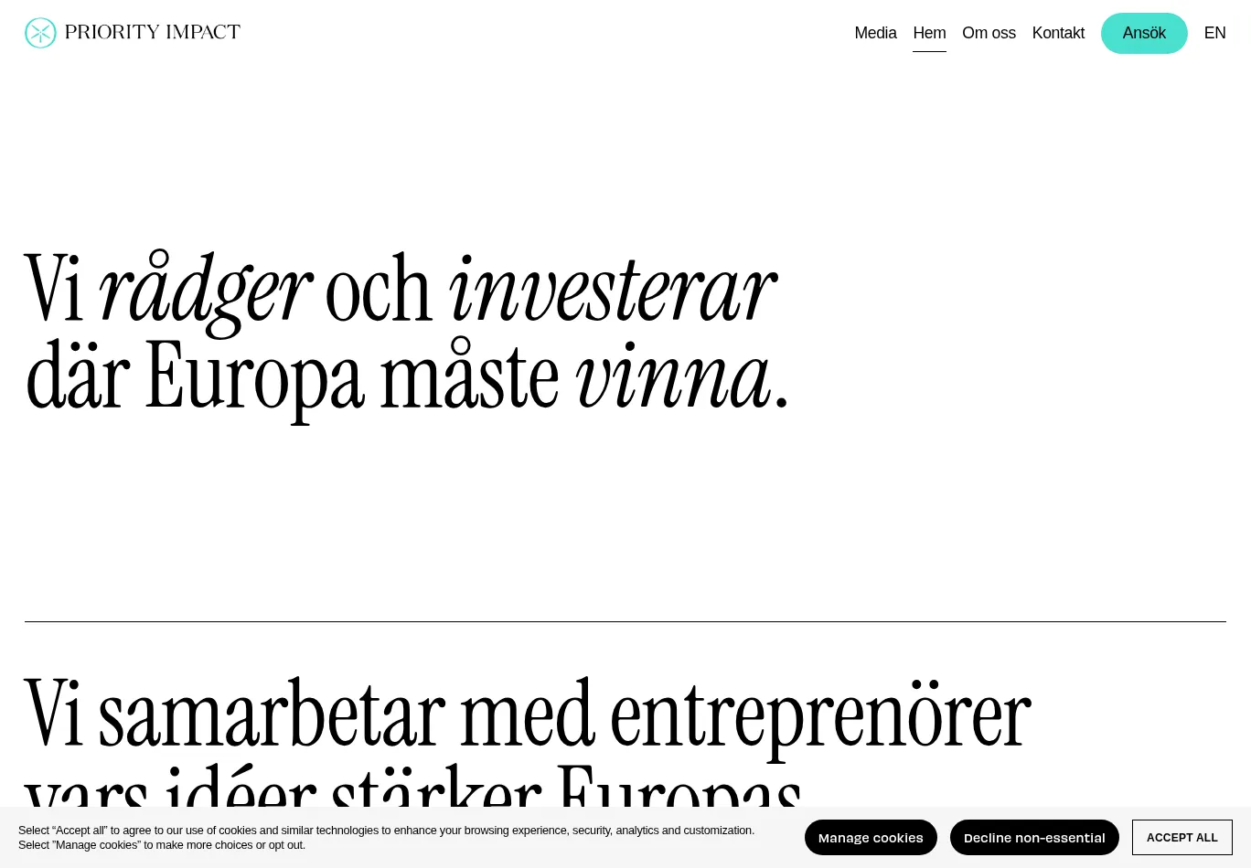 priorityimpact.se before consent screenshot