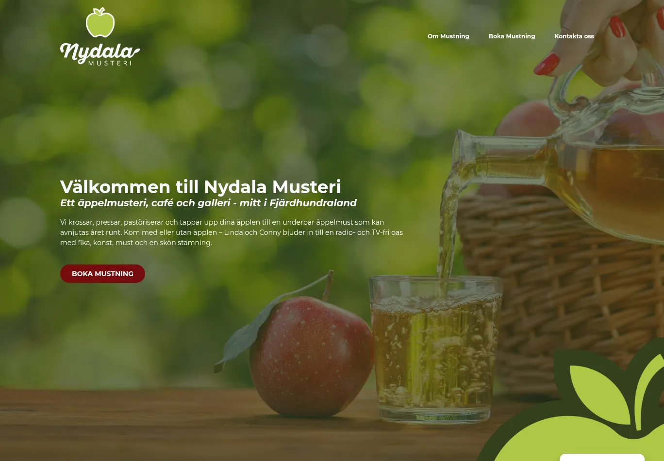 nydalamusteri.se screenshot