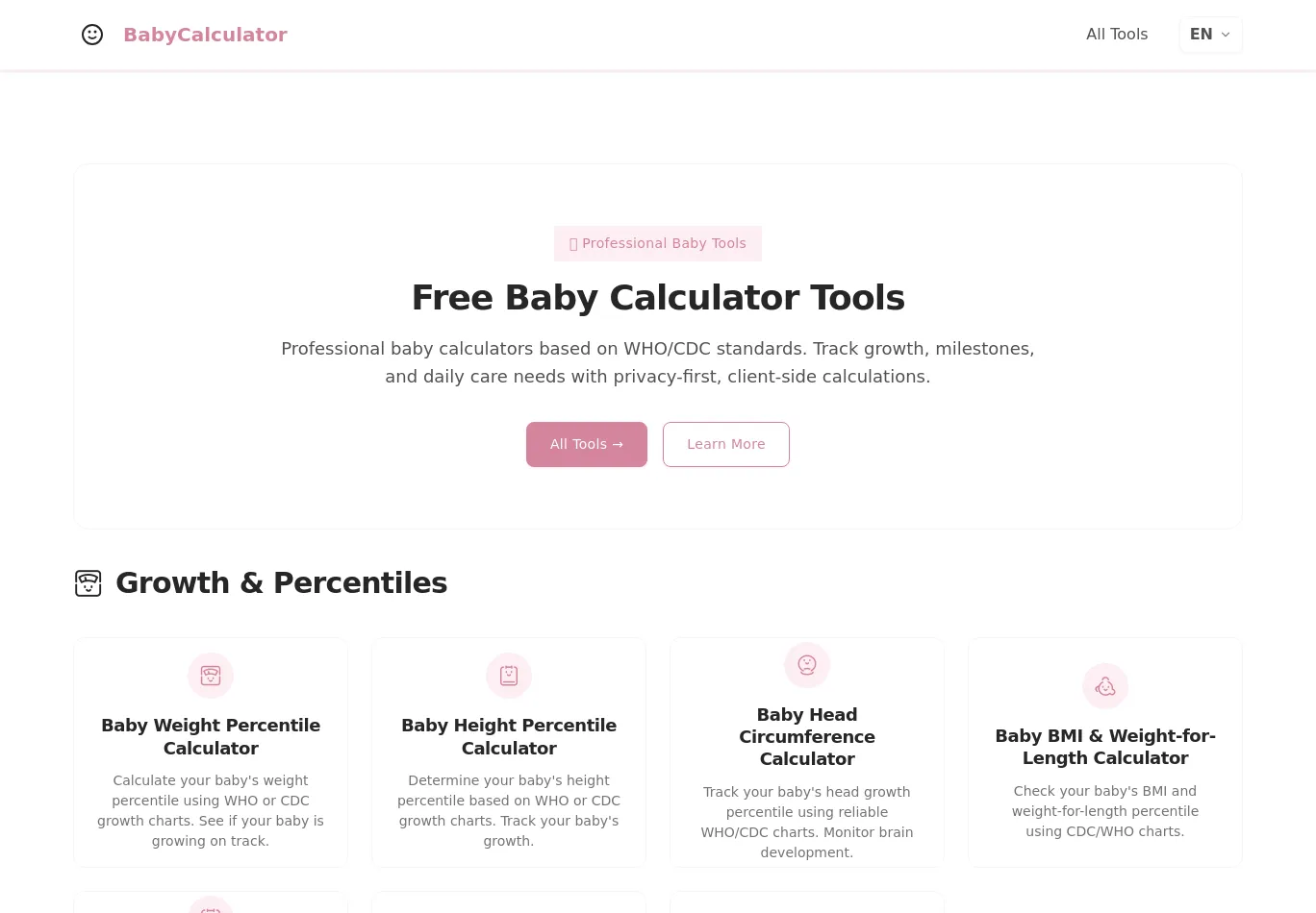 baby-calculator.com screenshot