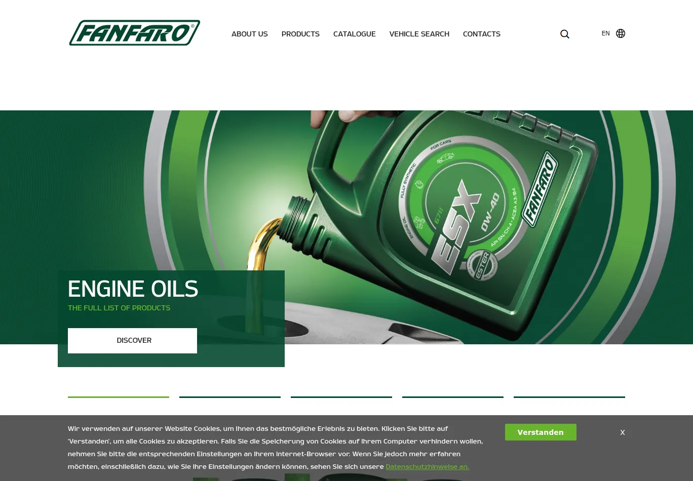 fanfaro.de before consent screenshot