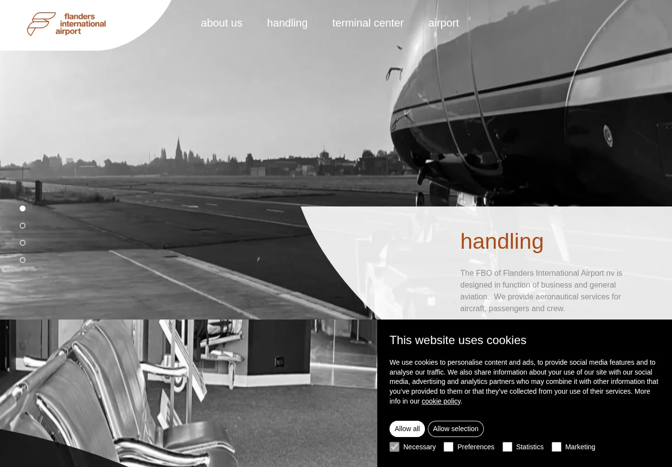 flandersairport.be before consent screenshot