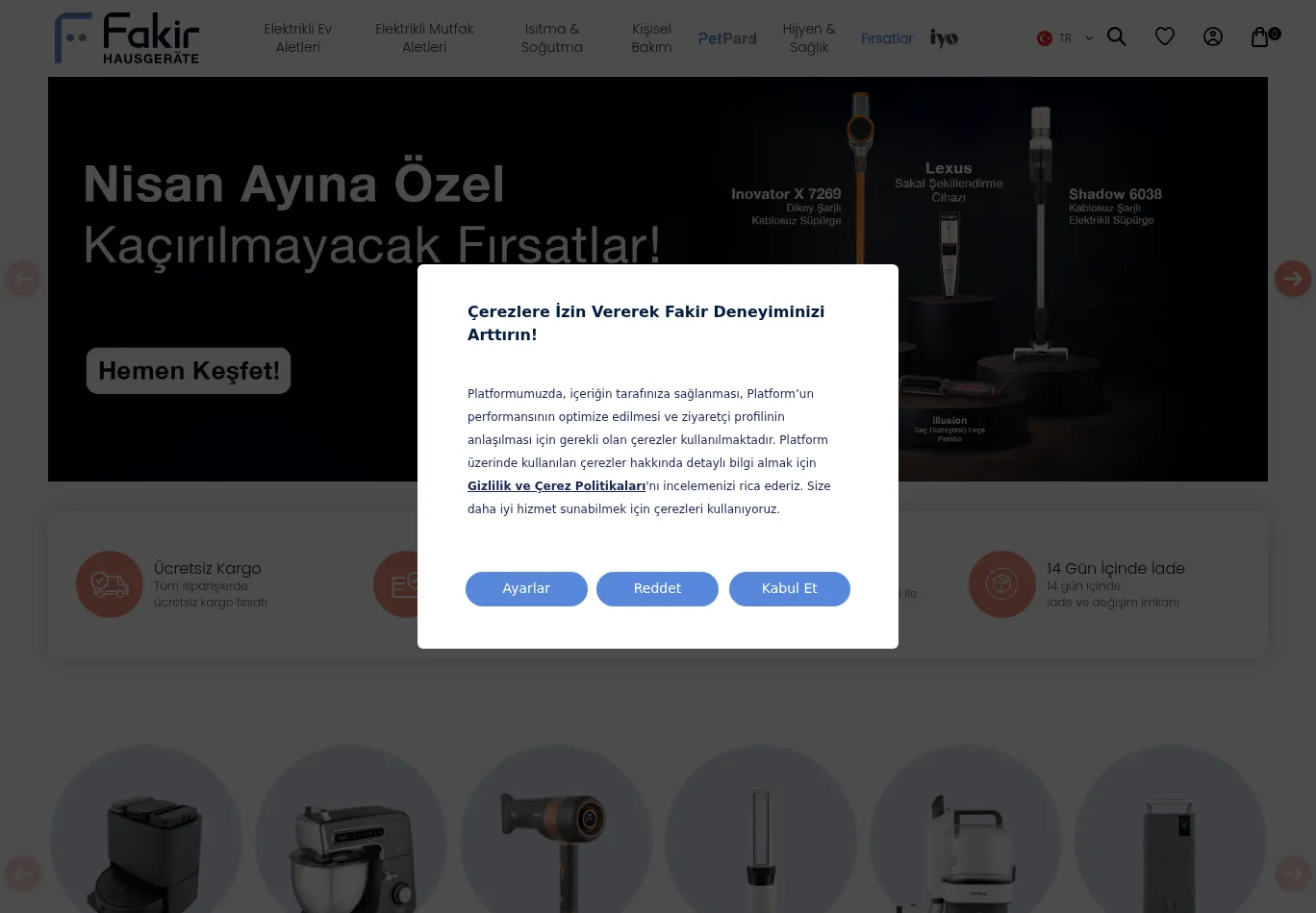 fakir.com.tr screenshot