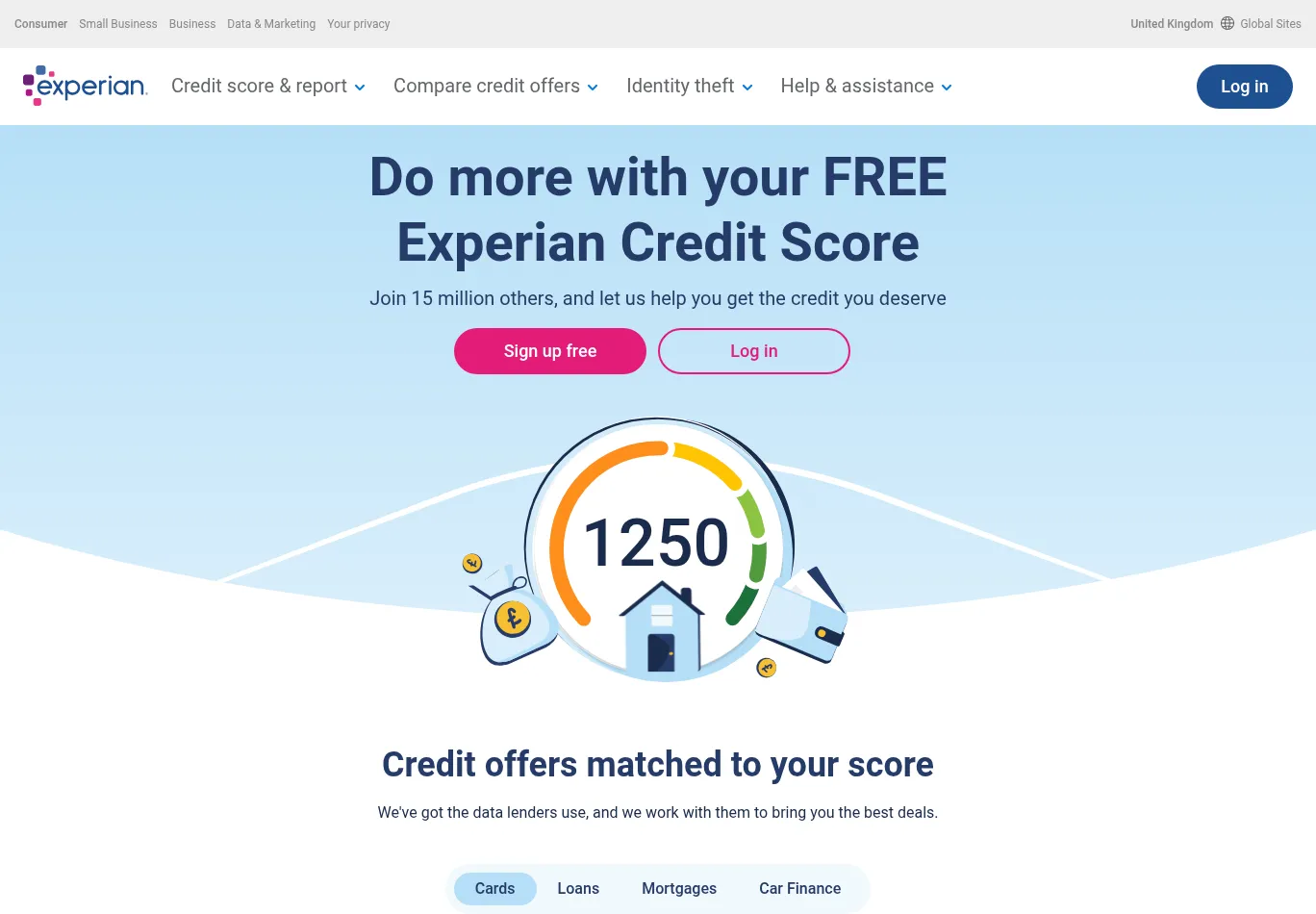 experian.co.uk necessary only consent screenshot