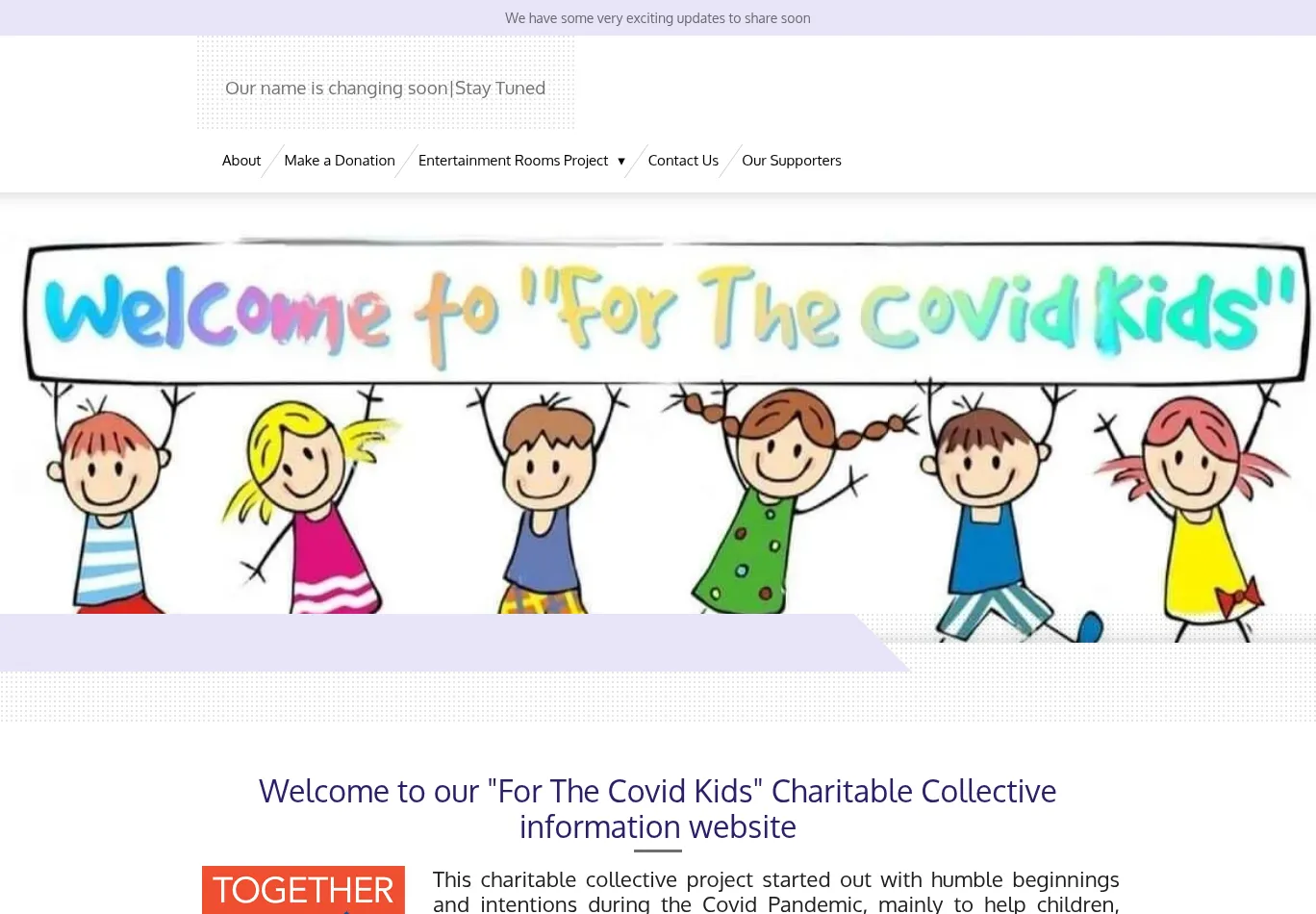 forthecovidkids.webador.co.uk screenshot