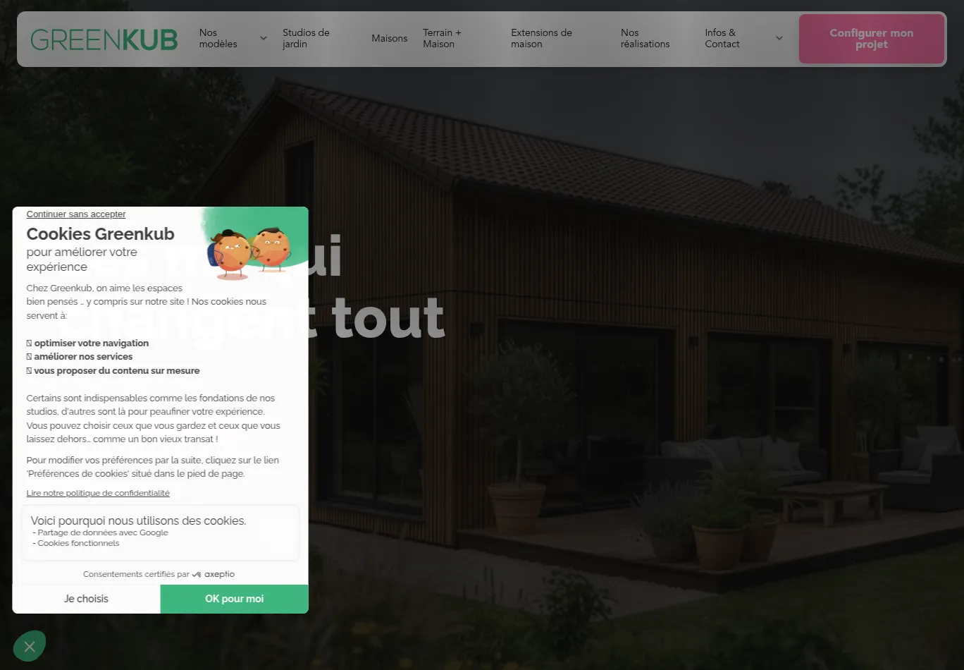 greenkub.fr before consent screenshot