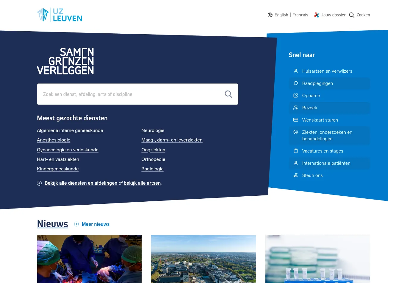 uzleuven.be screenshot