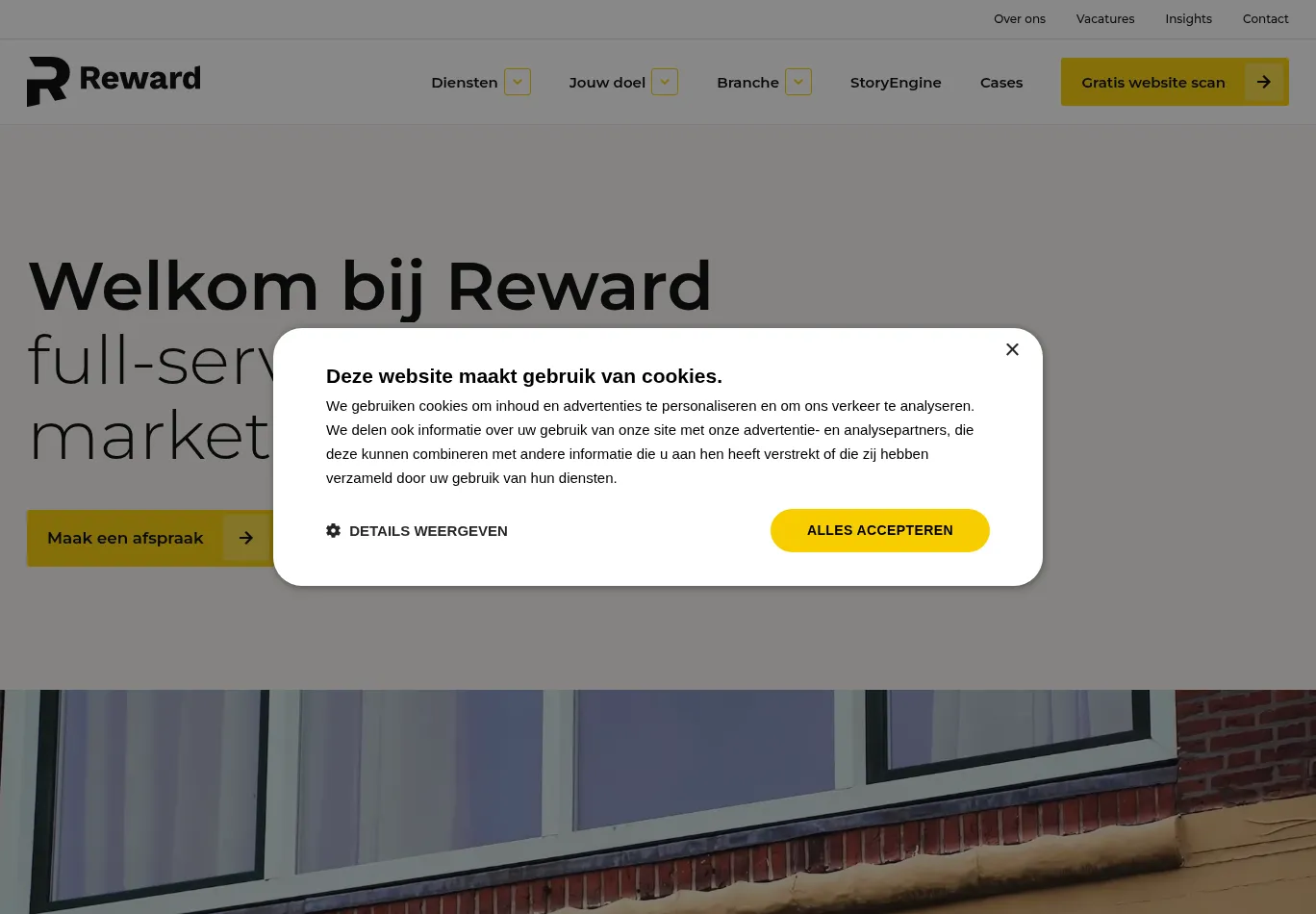 burocontent.nl before consent screenshot