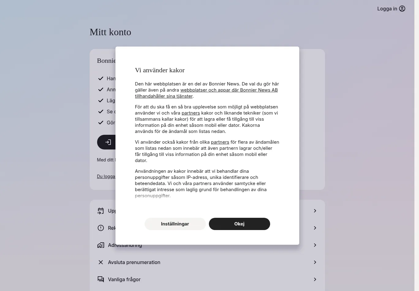 mittmedia.se before consent screenshot
