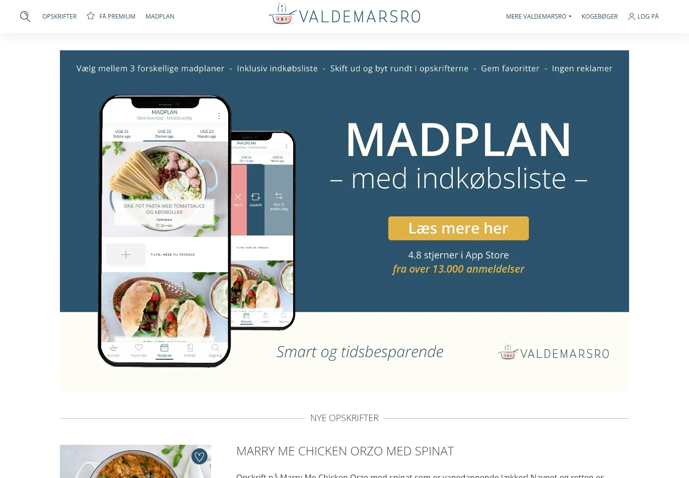valdemarsro.dk necessary only consent screenshot