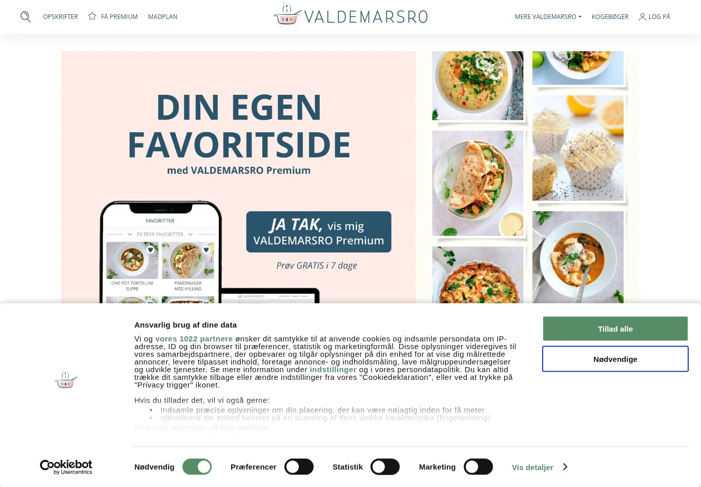 valdemarsro.dk before consent screenshot